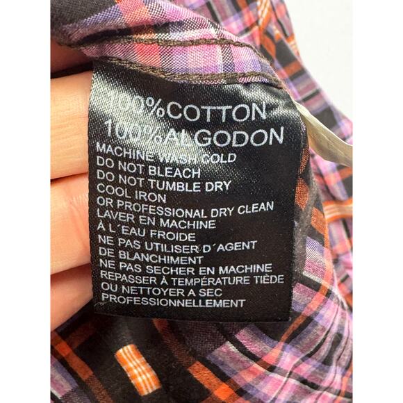 Bogosse Men's Long Sleeve Multicolor Plaid Button Up Dress Shirt - Size 2 (S) - Picture 4 of 5